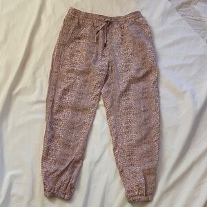 Anthropologie Mauve Textured Joggers
